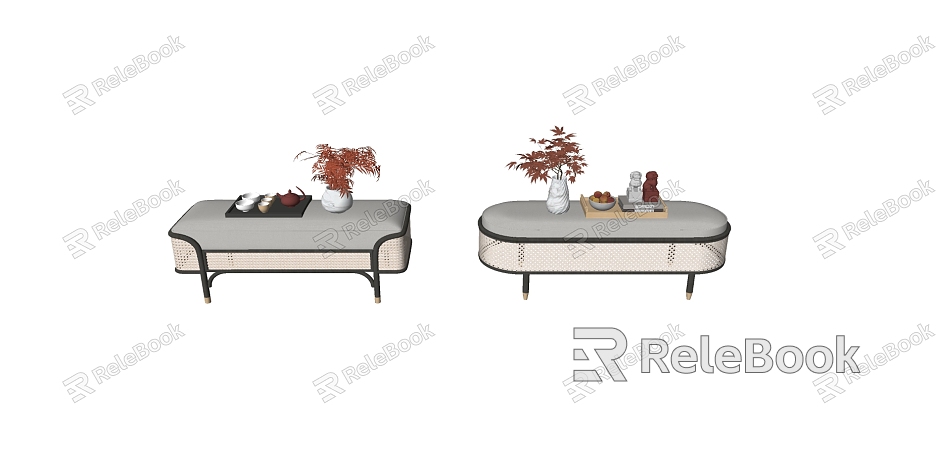 New Chinese Style Bed End Stool model