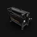 Vintage Office Appliance Classic Typewriter With White Keys Black Body And Decorative Design Elements