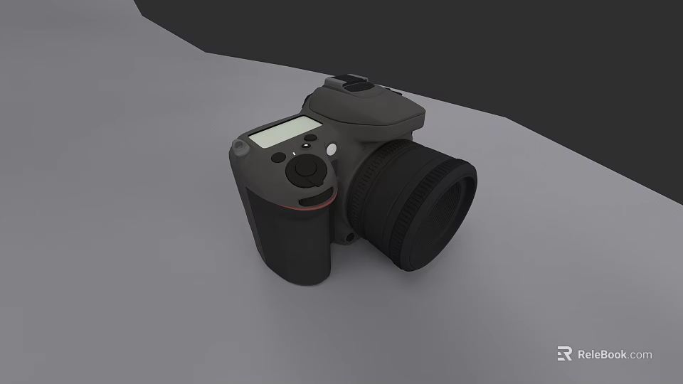 Professional Digital Camera Commercial Equipment With High Resolution Lens And Controls 3d model 