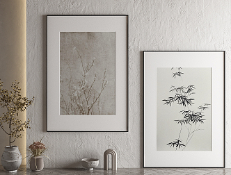 New Chinese Plant Painting Decorative Painting 3d model