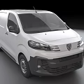 White Peugeot Commercial Van Front View With Modern Design And Headlights