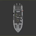 Military Patrol Boat With Military Personnel And Iranian Flag On Deck