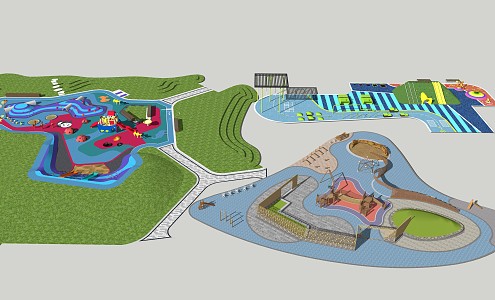 Modern Amusement Equipment Children's Amusement Facilities Activity Site 3d model