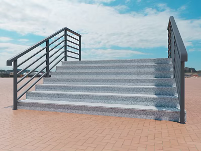 modern stair stair handrail 3d model modern stair stair handrail 3d model