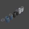 Durable Industrial Storage Drums With Sealed Lids And Metal Handles In Various Colors