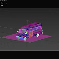 Gray Mercedes Benz Van With Spacious Interior Multiple Seats And Side Windows 3d model