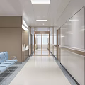 Hospital Outpatient Clinic Interior With Doors And Walls