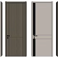 Stylish Interior Swing Doors Showcasing Different Wooden Grain And Light Color Styles