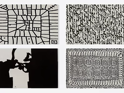 Modern Square Rugs With Geometric Abstract And Decorative Patterns For Home Decor 3d model
