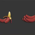 Assorted Colorful Bananas Green Yellow Red Peeled And Unpeeled On Black Background