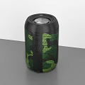 Camouflage Design Bluetooth Speaker With Cylindrical Shape And Control Buttons