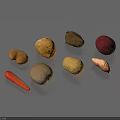 Fresh Various Colorful Vegetables With Different Shapes Including Carrot Potatoes On Gray Background
