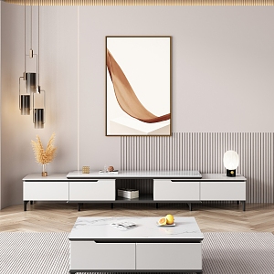 Light Luxury TV Cabinet 3d model