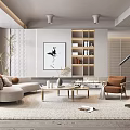 Modern Living Room Interior With Sofa Coffee Table And Floor Lamp