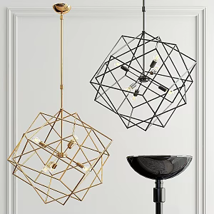 Modern Chandelier Curry Company Minimalist Chandelier 3d model