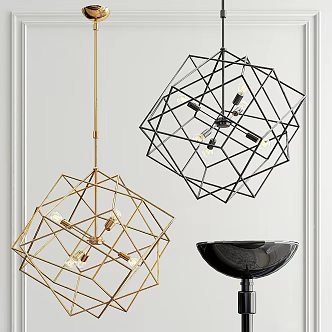 Modern Chandelier Curry Company Minimalist Chandelier 3d model