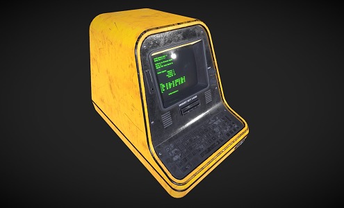 Modern old computer terminal 3d model