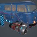 Sci-Fi Bus Industrial LOFT Bus 3d model