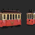 Modern tram realistic tram 3d model