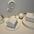 Luxury Green White House Shaped Small Appliances With Gold Rings Circular Base And Spherical Decor