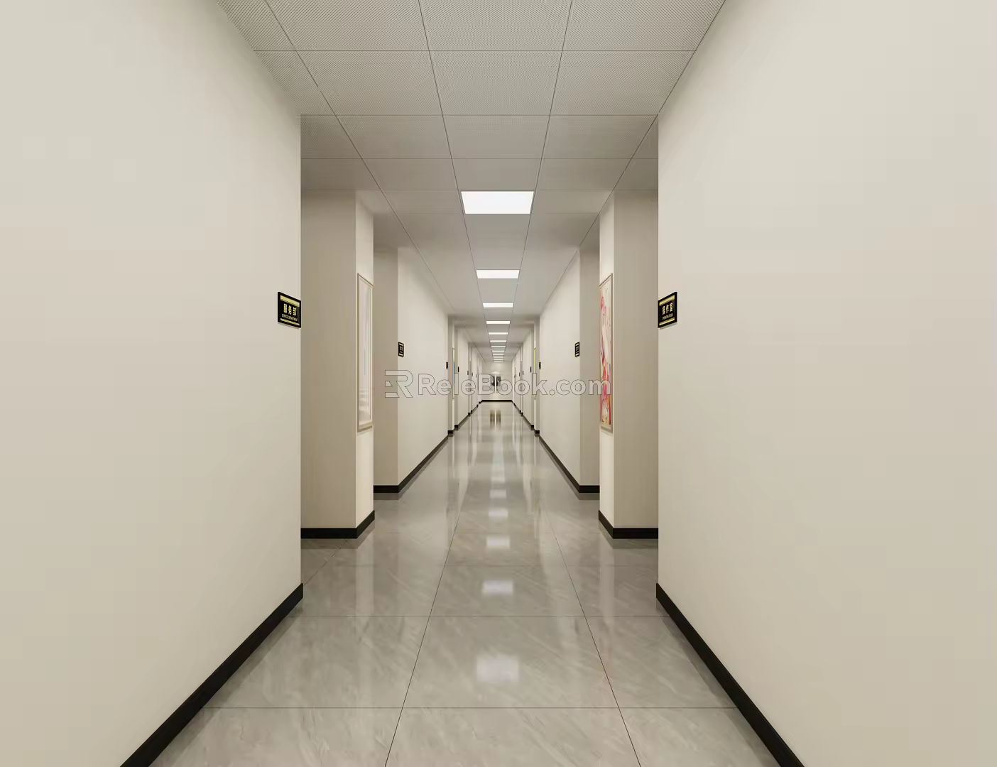 Modern Aisle Corridor 3d model