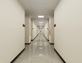 Modern Aisle Corridor 3d model