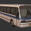 Silver Bus Number 191 Featuring Blue Stripe Front Windows And License Plate