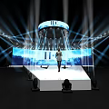 IFC HC Fashion Runway Stage Design With Spotlights And Backdrop Screen