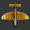 Colorful Space Themed Toy Airplane Model With Vibrant Yellow Blue Design And Playful Details