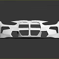 Modern White Home Decorative Accessory With Grid Design And 3D Model On Black Reflective Base