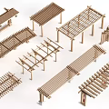 Various Wooden Pergola Models With Different Roof And Support Structures