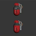 Red Thermos Flask With Detachable Lid Straw And Seal Ring Components