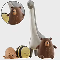 Soft Plush Stuffed Animal Toys With Brown Bear Giraffe Bee And Egg Shape For Kids