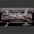 Christian Dior Red And White Floral Print Handbag With Structured Handle And Logo Stripe