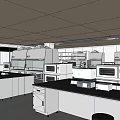Experimental area of modern laboratory 3d model