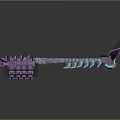 Futuristic Purple Blue Mechanical Creature With Long Body Glowing Parts And Detailed Structure