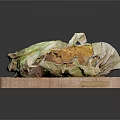 Delicious Roasted Corn with Partially Peeled Husk and Yellow Kernels on Wooden Cutting Board