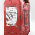 Red Industrial Equipment With Hazard Symbol Flame Icon Number 51 And Brand Logo