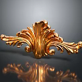 Golden Intricate Carved Decorative Ornament For Elegant Home Decoration