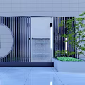 New Chinese Style View Wall Courtyard View Wall Home View Wall Stacked Water View Wall 3d model