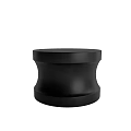 Stylish Black Side Table With Modern Cylindrical Design And Smooth Surface 3d model