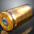 Shiny Golden Brass PRO GUN Bullet With Engraved Letters And Reflective Surface