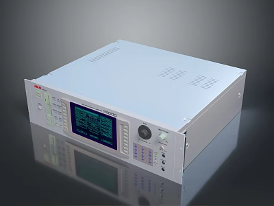 Professional Electronic Testing Equipment With Digital Display Screen White Casing And Control Panel Knob 3d model