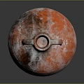Terracotta Vase With Two Handles Orange White Textured Surface Round Body Small Base