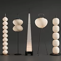 Various Modern Design Floor Lamps With Different Shapes For Interior Decor 3d model