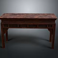 Traditional Wooden Table With Carved Details And Storage Drawers For Home Living