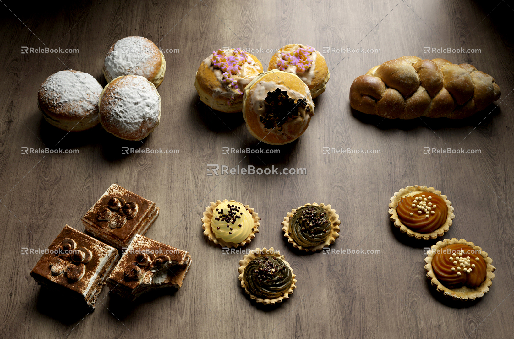 Modern Bread Bread Cake 3d model