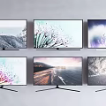 Modern Flat Screen TVs With Sleek Design And Vibrant Natural Scenery Displays