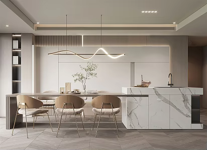 Modern Restaurant Home Restaurant 3d model