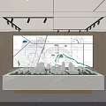 Modern Elegant Property Sales Office Exterior With Warm Soft Lighting And Full Height Glass Facade